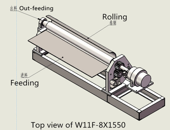 Rolling Machine for Roll 8mm Thick Sheet (W11F-8X1550)